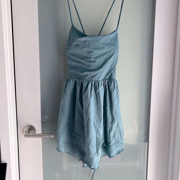 HALARA Teal Spaghetti Strap Dress - Picture 4 of 7